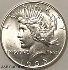 1935 Peace Dollar From Obw Roll Estate Sale Choic-gem Bu Uncirculated 90  Silver