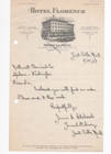 Missoula Montana 1929  Hotel Florence  Beautiful Vintage Letterhead