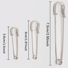 10pcs Safety Pins Thicker Metal Heavy Duty Stainless Steel Pin Blanket Needles