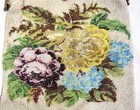 Antique Micro Beaded Floral  Double Sided Purse W jeweled Frame Austria 8 X12 5 