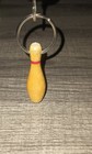 Vintage Wooden  Bowling Pin Keychain