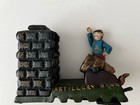 Working Vtg Cast Iron Artillery Bank Mechanical Coin Bank - Solider With Cannon
