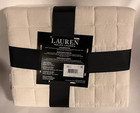 New Ralph Lauren Asher Quilted Euro Sham Pillowcase  26  X 26  - Ivory
