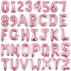 16  Custom Light Pink A-z Letter Number Mylar Balloon Banner Phrase Birthday