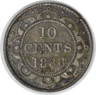 1888 Newfoundland 10 Cents Km3 Vf Uncertified  1110