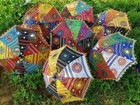 10 Pcs Lot Indian Decorative Wedding Umbrella Vintage Cotton Women Sun Parasols