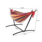 Hammock With Steel Stand Double Person Swing Bed With Carry Case Outdoor