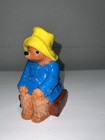 Paddington Bear Vintage 1978 Ceramic Piggy Bank Blue Coat Yellow Hat