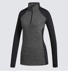 Nwt Adidas Golf 1 2 Zip Jacket W thumbholes Women   s M Upf 50 Jacquard Pattern