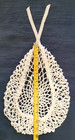 Snood Crochet Hair Net Civil War Reenactor White Costume 1860s Victorian Repro