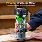 Cordless Compact Wood Router 2x4 0 Battery Wood Router Tool 1 4  Router Bits Set
