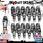 Kolldenn 120 Pcs 12 Styles Gothic Skeleton Coffin Bookmarks Double Sided Book