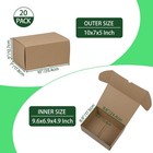 Hesesoh 10x7x5 Inches Shipping Boxes Set Of 20  Brown - 20pcs 
