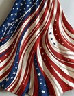 Vintage Strapless Independence Day Full Print Pattern Long Dress