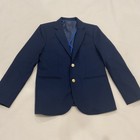 Crewcuts J Crew Thompson Wool Boys 12 Navy Blue University Gold Blazer Jacket