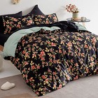  Bedding Duvet Cover Sets Printed Floral 20gsm Ultra Queen Light Pink Flower