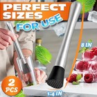 2 Pcs Bar Muddler For Cocktails - 8  2 Muddlers  2 Silver Muddlers