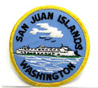 Vintage San Juan Islands Jacket Patch Washington Wa Ferry Boat Travel Souvenir