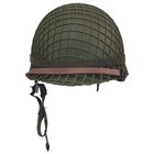 Wwii Us Army M1 Green Helmet Steel Shell With Net canvas Chin Strap