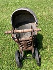 Vintage Ratan Baby Doll Pram Carriage Buggy Antique Stroller Home Yard Decor