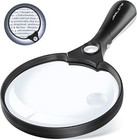Large Magnifying Glass With Light 10x 20x 45x Illuminated Handheld Magnifier
