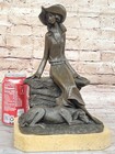 Rich Classy Lady Bronze Sculpture Statue Figure Original Artwork By Milo Decor