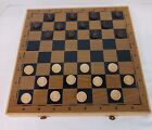 Ajedrez Magnetico Chess   Checkers Set Wooden Case Magnetic Board With Box Euc