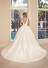 Demetrios 1071 Wedding Dress Ivory Size 10 Bridal Gown Princess Satin Ball Gown
