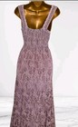 Ann Balon Tuscany Italian Lace Dress Size 10 12 Antique Rose Wedding Maxi Gown