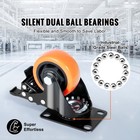 Caster Wheels Swivel Plate Casters 4 Pack 3  Heavy Duty With Locking Brake
