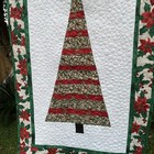 Christmas Holiday Tree Quilted Wall Hanging Studio Made Machine Quilted 25    X 41