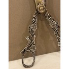 Antique Silver Plated Grape Scissors Ornate Floral Vine Grape Shears Edwardian