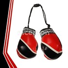 Trinidad Tobago Mini Flag Boxing Gloves Car Rearview Ornament Carnival Soca Time
