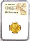 Tiberius Ii Constantine Av Solidus Gold Coin 578-582 Ad - Certified Ngc Ms  unc 