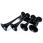 Hornblasters 4-chime Stealth Black Air Horn - 12 Volt - 1 4  Air Line