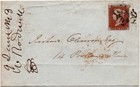 Great Britain  Cover - Penny Red  plate 32  W  Black Maltese Cross