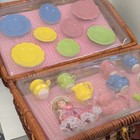 Pretend Play Tea Set In Wicker Basket Carry Case W  Plates  Cups   2 Dolls