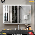 Led Lighted Medicine Cabinet  Bathroom Mirror Cabinet With 2 Doors 800x600mm