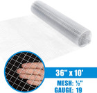 19 Gauge Hardware Cloth Metal Wire Mesh 1 2  X 1 2   Galvanized Welded Cage Wire