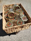 Lot 16 Vintage Ball Canning Mason Quilted Crystal Jelly Jar New Fruit Lid 