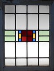 Pretty Squares Midsize Old English Leaded Stained Glass Window 19 1 4 x 24 1 2 