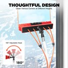 Water Fed Pole Brush Kit Window Cleaning Gimbal Glass Solar Panel Cleaning Brush