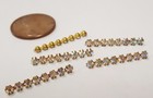 18 Vintage Austrian Crystal Ab Glass 8 Rhinestone 22mm  Brass Bendable Bars N178