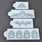 4 Piece Cake Decorating Airbrush Icing Frosting Fondant Elegant Lace Stencils