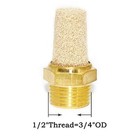 Pneumatic Muffler Long Exhaust Muffler 1 2  Npt Male Brass Flow Control Silencer