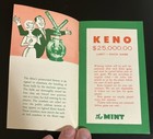 Vintage The Mint Hotel   Casino Las Vegas Keno Brochure  Small Pocket Size  Look