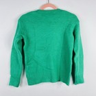 J  Crew Crewcuts Sweater Girls 12 Kelly Green Wool Blend Cable Knit H4129