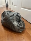 Auth Chanel 31 Rue Cambon Graphic Silver Nylon Tote Bag Purse Duffle Gym Bag