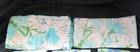 Set Of 5 Vintage Vera Neumann Blue   Green Flower Pattern Linen Napkins