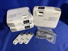 3 Epson Powerlite 955wh Projector 3lcd H683a With Remote Controls Set Lot